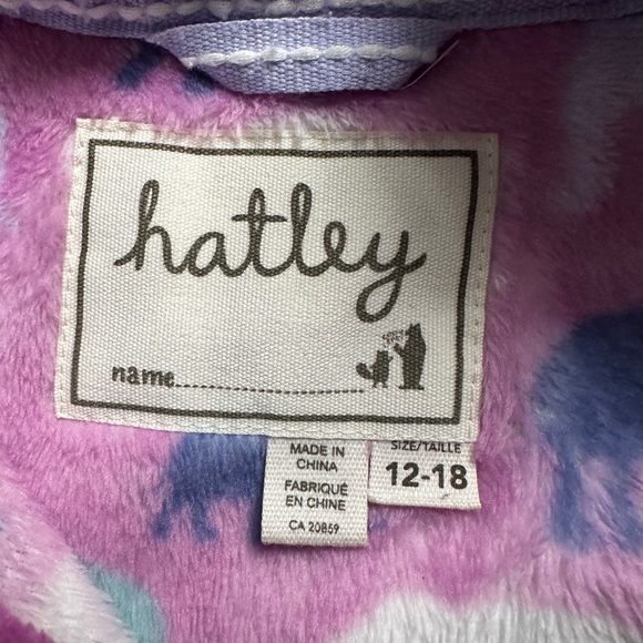 Hatley Soft Pink Elephant Fuzzy Fleece Hooded Bundler One Piece 12-18 months - Picture 9 of 11